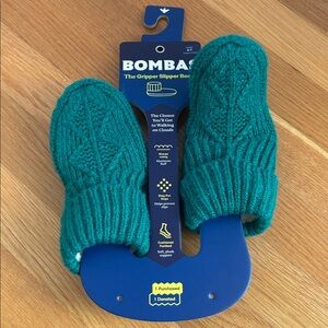 Bombas Gripper Slipper Booties 5-7 toddler bright marine